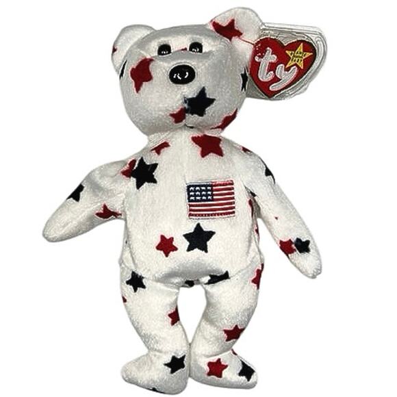 Ty Beanie Baby Glory the Bear 1998 With Name Tag Cover collectible - Picture 1 of 7